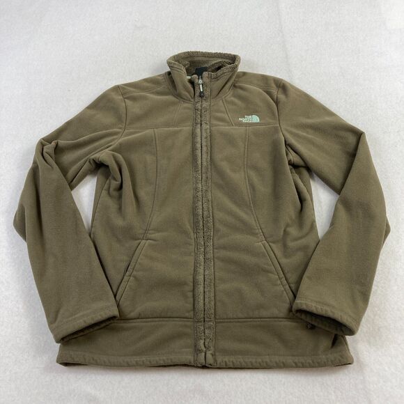 The North Face Jacket Women's Small Brown Fleece Lined Full Zip Long Sleeve Logo - Picture 1 of 14